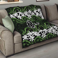 Personalised Cook Islands Palmerston Quilt Tiare Maori Polynesian Waves Tattoo LT14 - Polynesian Pride