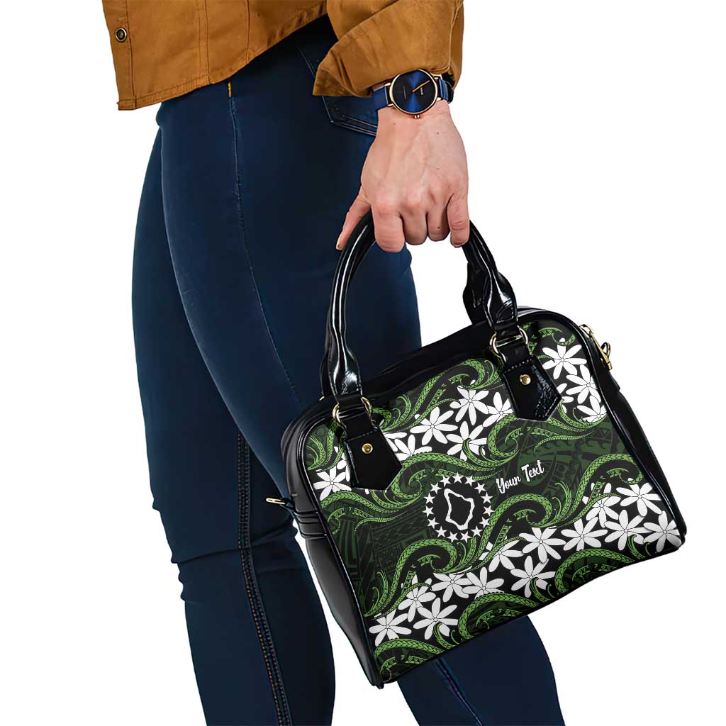 Personalised Cook Islands Palmerston Shoulder Handbag Tiare Maori Polynesian Waves Tattoo LT14 - Polynesian Pride