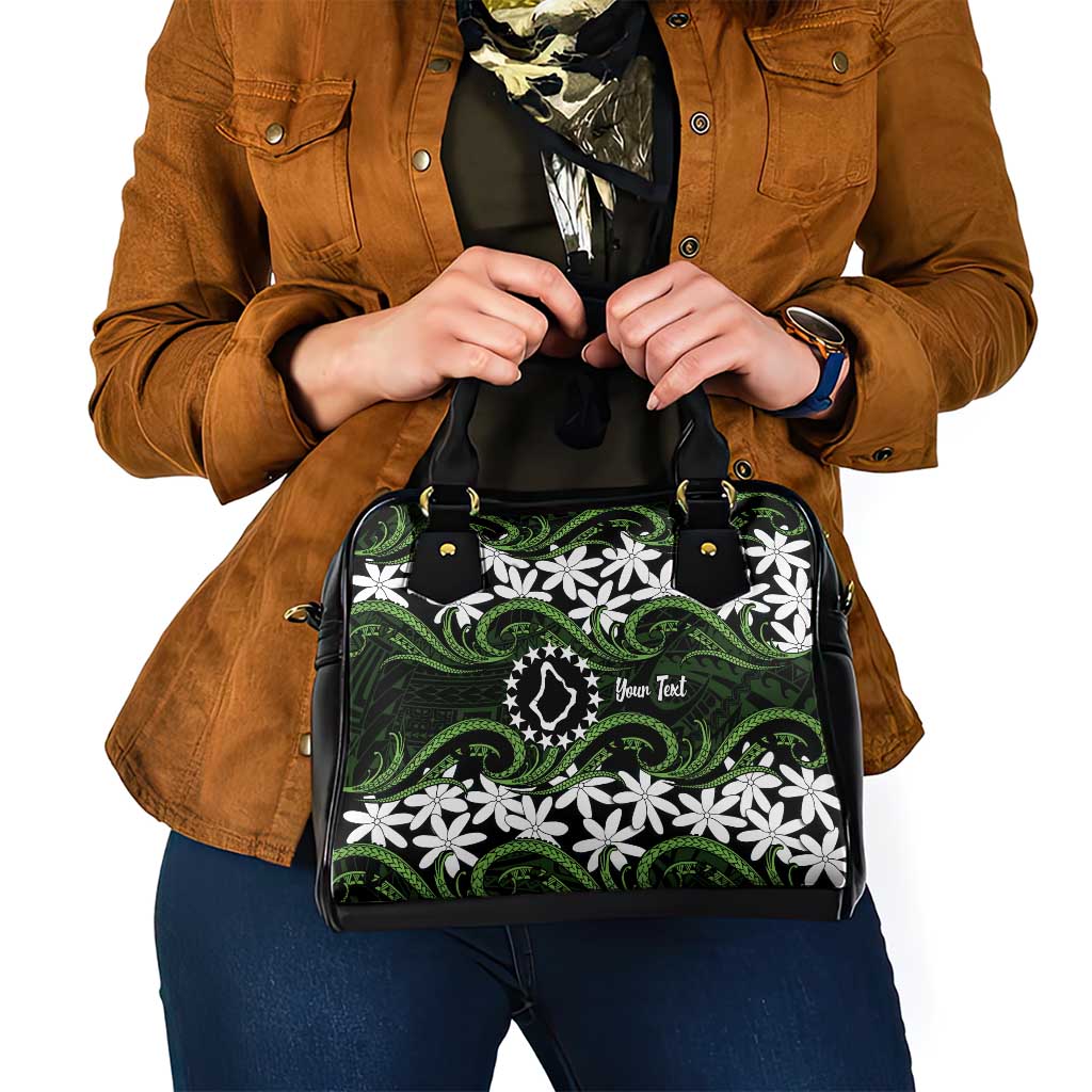 Personalised Cook Islands Palmerston Shoulder Handbag Tiare Maori Polynesian Waves Tattoo LT14 - Polynesian Pride