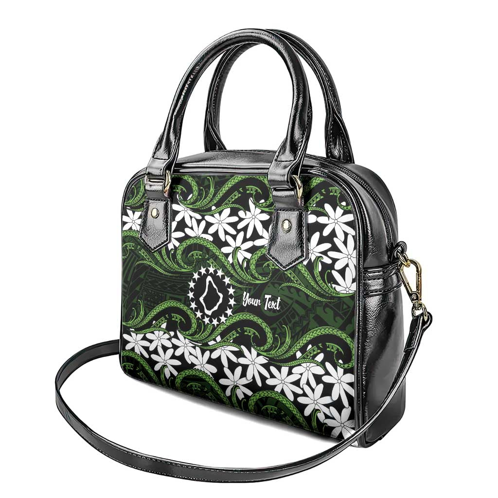 Personalised Cook Islands Palmerston Shoulder Handbag Tiare Maori Polynesian Waves Tattoo LT14 - Polynesian Pride