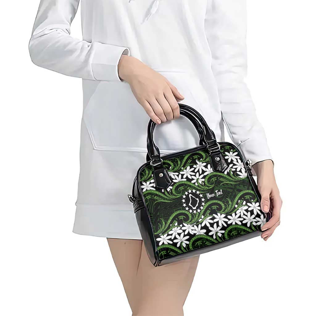 Personalised Cook Islands Palmerston Shoulder Handbag Tiare Maori Polynesian Waves Tattoo LT14 - Polynesian Pride