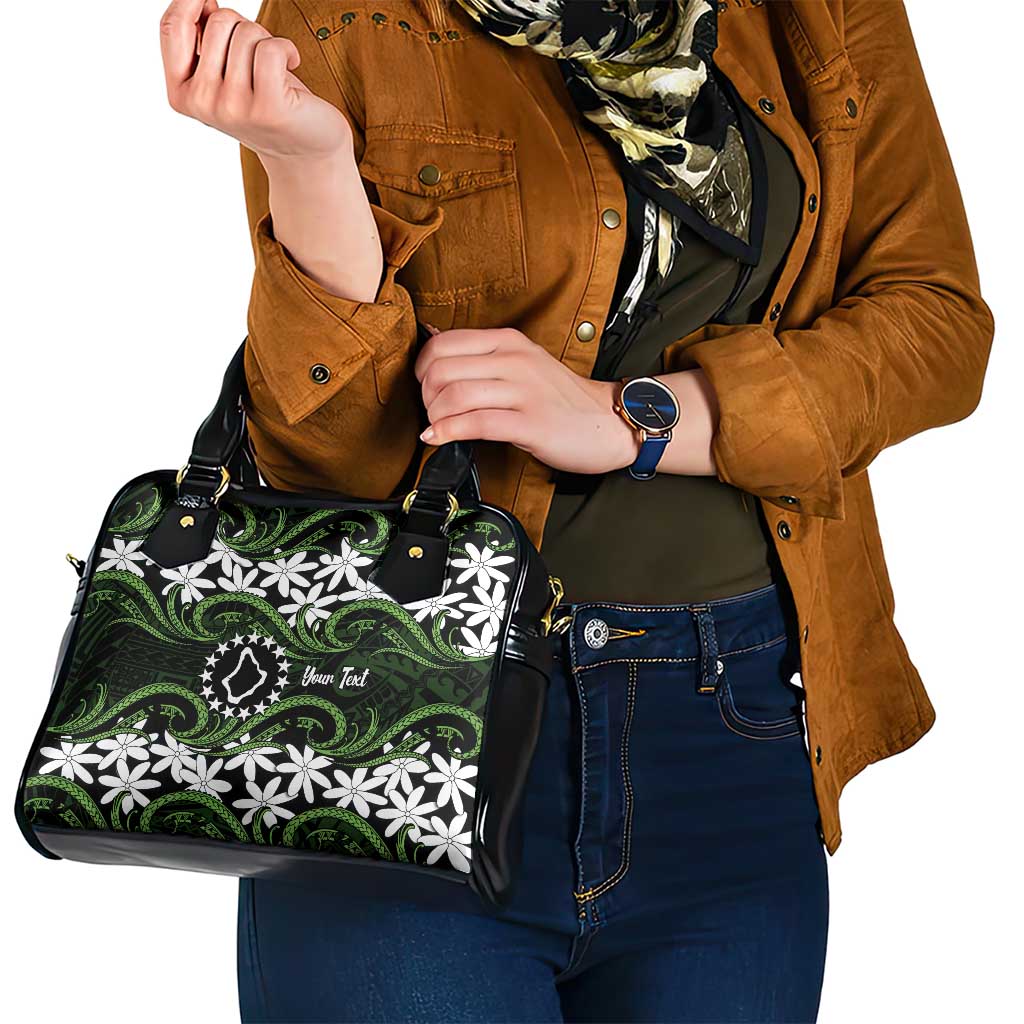 Personalised Cook Islands Palmerston Shoulder Handbag Tiare Maori Polynesian Waves Tattoo LT14 - Polynesian Pride