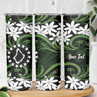 Personalised Cook Islands Palmerston Skinny Tumbler Tiare Maori Polynesian Waves Tattoo