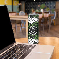Personalised Cook Islands Palmerston Skinny Tumbler Tiare Maori Polynesian Waves Tattoo