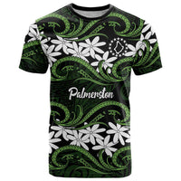 Personalised Cook Islands Palmerston T Shirt Tiare Maori Polynesian Waves Tattoo