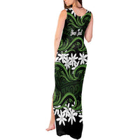 Personalised Cook Islands Palmerston Tank Maxi Dress Tiare Maori Polynesian Waves Tattoo