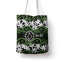 Personalised Cook Islands Palmerston Tote Bag Tiare Maori Polynesian Waves Tattoo
