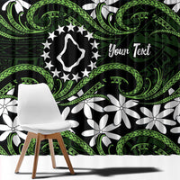 Personalised Cook Islands Palmerston Window Curtain Tiare Maori Polynesian Waves Tattoo LT14 - Polynesian Pride