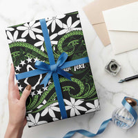 Personalised Cook Islands Palmerston Wrapping Paper Tiare Maori Polynesian Waves Tattoo LT14 - Polynesian Pride