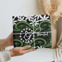 Personalised Cook Islands Palmerston Wrapping Paper Tiare Maori Polynesian Waves Tattoo LT14 - Polynesian Pride