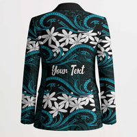 Personalised Cook Islands Penrhyn Atoll Blazer Tiare Maori Polynesian Waves Tattoo LT14 - Polynesian Pride