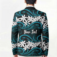 Personalised Cook Islands Penrhyn Atoll Blazer Tiare Maori Polynesian Waves Tattoo LT14 - Polynesian Pride