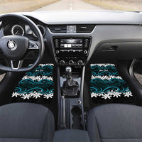 Personalised Cook Islands Penrhyn Atoll Car Mats Tiare Maori Polynesian Waves Tattoo