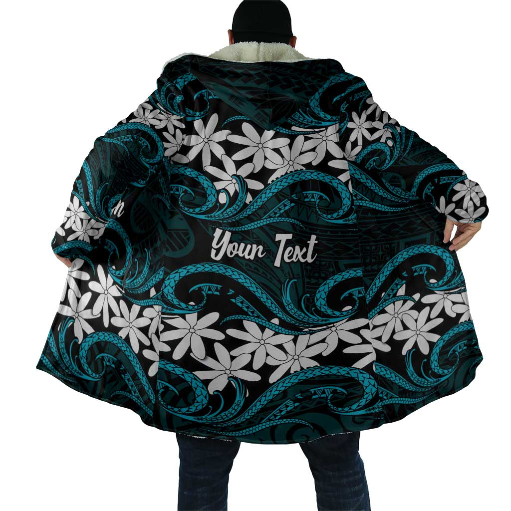 Personalised Cook Islands Penrhyn Atoll Cloak Tiare Maori Polynesian Waves Tattoo
