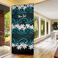 Personalised Cook Islands Penrhyn Atoll Door Cover Tiare Maori Polynesian Waves Tattoo LT14 - Polynesian Pride