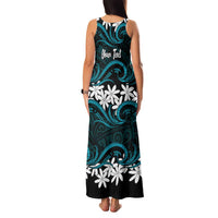 Personalised Cook Islands Penrhyn Atoll Family Matching Tank Maxi Dress and Hawaiian Shirt Tiare Maori Polynesian Waves Tattoo LT14 - Polynesian Pride