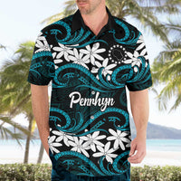 Personalised Cook Islands Penrhyn Atoll Hawaiian Shirt Tiare Maori Polynesian Waves Tattoo LT14 - Polynesian Pride