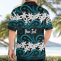 Personalised Cook Islands Penrhyn Atoll Hawaiian Shirt Tiare Maori Polynesian Waves Tattoo LT14 - Polynesian Pride