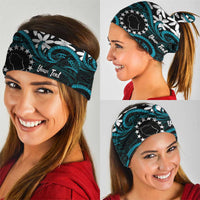 Personalised Cook Islands Penrhyn Atoll Neck Gaiter Tiare Maori Polynesian Waves Tattoo
