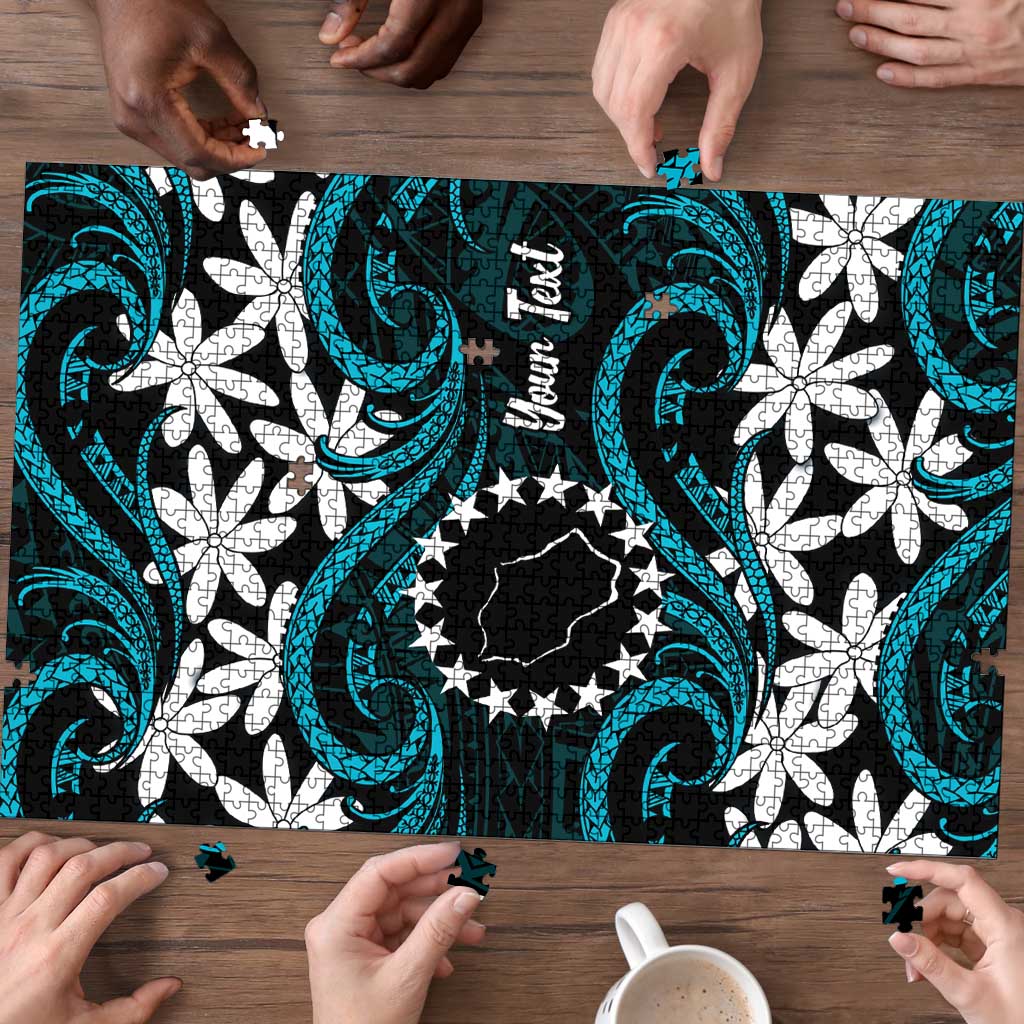 Personalised Cook Islands Penrhyn Atoll Puzzle Tiare Maori Polynesian Waves Tattoo LT14 - Polynesian Pride