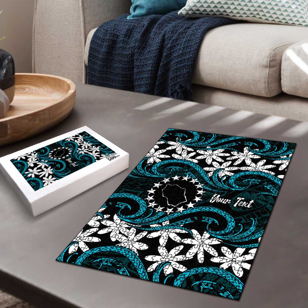 Personalised Cook Islands Penrhyn Atoll Puzzle Tiare Maori Polynesian Waves Tattoo LT14 - Polynesian Pride