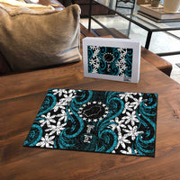 Personalised Cook Islands Penrhyn Atoll Puzzle Tiare Maori Polynesian Waves Tattoo LT14 - Polynesian Pride