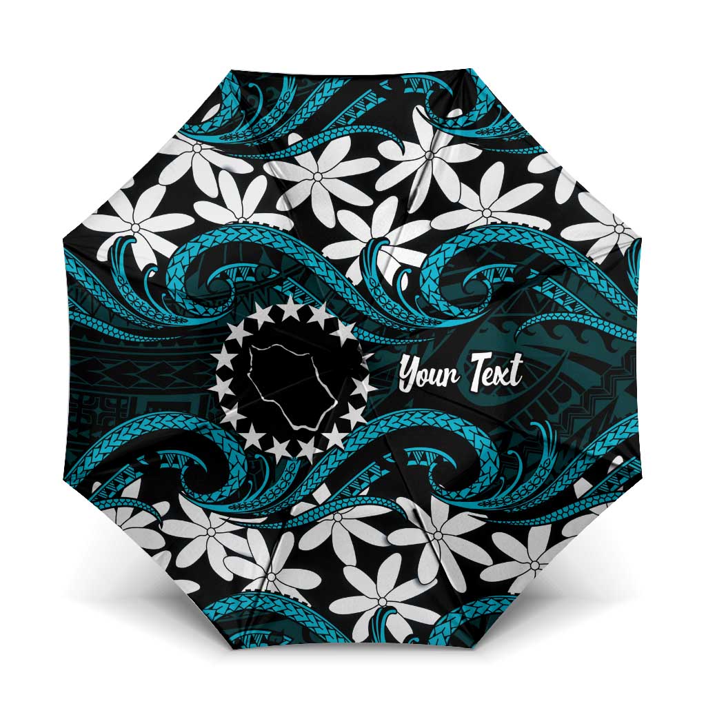 Personalised Cook Islands Penrhyn Atoll Umbrella Tiare Maori Polynesian Waves Tattoo