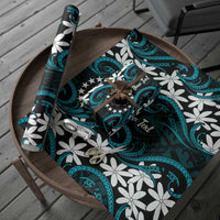 Personalised Cook Islands Penrhyn Atoll Wrapping Paper Tiare Maori Polynesian Waves Tattoo