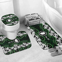 Personalised Cook Islands Mitiaro Bathroom Set Tiare Maori Polynesian Waves Tattoo