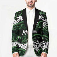 Personalised Cook Islands Mitiaro Blazer Tiare Maori Polynesian Waves Tattoo