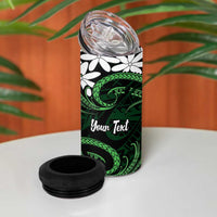 Personalised Cook Islands Mitiaro 4 in 1 Can Cooler Tumbler Tiare Maori Polynesian Waves Tattoo LT14 - Polynesian Pride