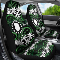 Personalised Cook Islands Mitiaro Car Seat Cover Tiare Maori Polynesian Waves Tattoo