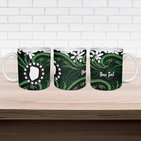 Personalised Cook Islands Mitiaro Ceramic Mug Tiare Maori Polynesian Waves Tattoo