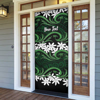 Personalised Cook Islands Mitiaro Door Cover Tiare Maori Polynesian Waves Tattoo