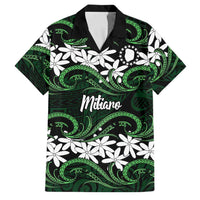 Personalised Cook Islands Mitiaro Family Matching Mermaid Dress and Hawaiian Shirt Tiare Maori Polynesian Waves Tattoo