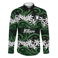 Personalised Cook Islands Mitiaro Family Matching Mermaid Dress and Hawaiian Shirt Tiare Maori Polynesian Waves Tattoo