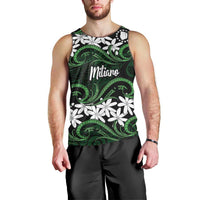 Personalised Cook Islands Mitiaro Men Tank Top Tiare Maori Polynesian Waves Tattoo LT14 - Polynesian Pride