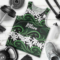 Personalised Cook Islands Mitiaro Men Tank Top Tiare Maori Polynesian Waves Tattoo LT14 - Polynesian Pride