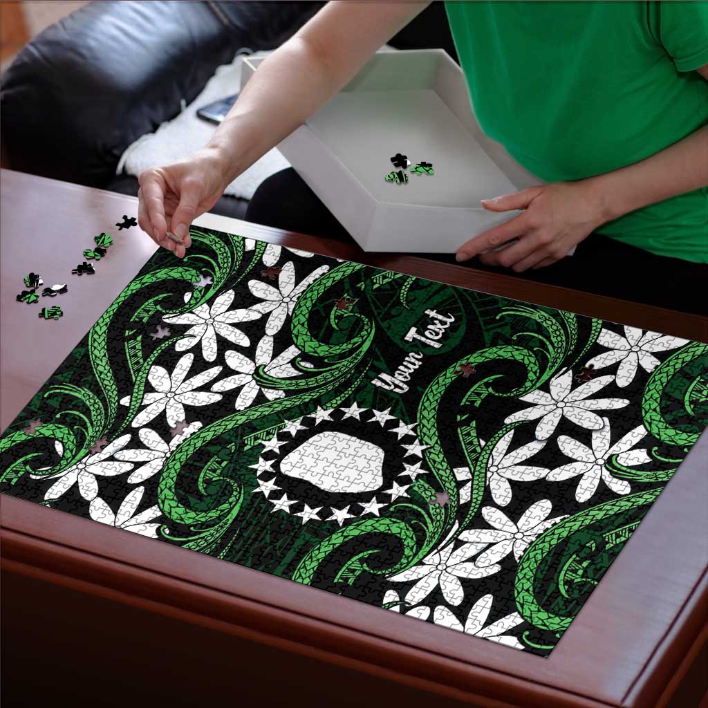 Personalised Cook Islands Mitiaro Puzzle Tiare Maori Polynesian Waves Tattoo