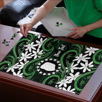 Personalised Cook Islands Mitiaro Puzzle Tiare Maori Polynesian Waves Tattoo