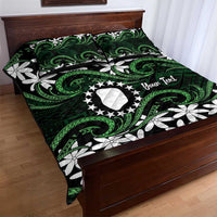 Personalised Cook Islands Mitiaro Quilt Bed Set Tiare Maori Polynesian Waves Tattoo