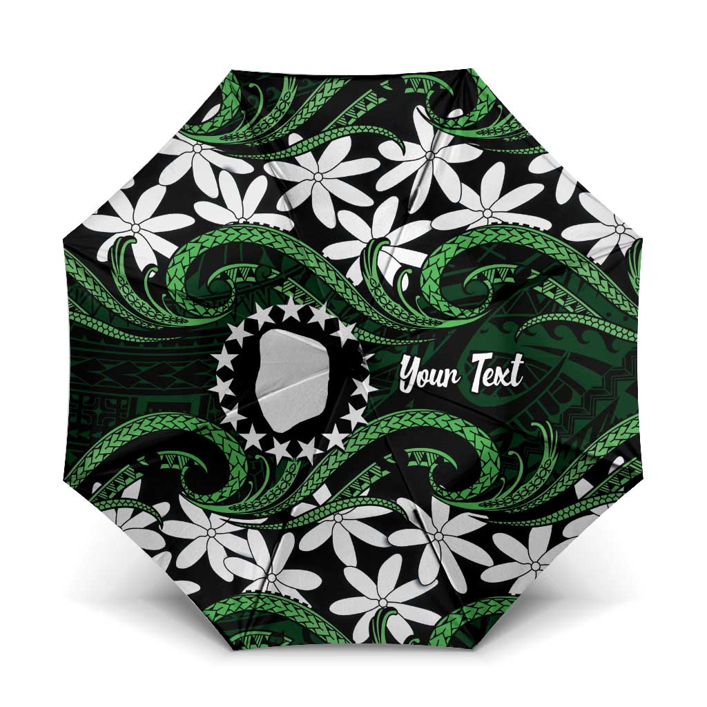 Personalised Cook Islands Mitiaro Umbrella Tiare Maori Polynesian Waves Tattoo
