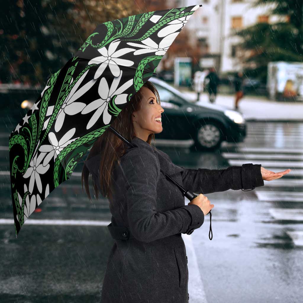 Personalised Cook Islands Mitiaro Umbrella Tiare Maori Polynesian Waves Tattoo