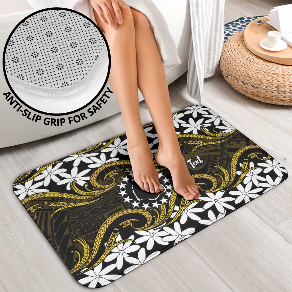 Personalised Cook Islands Manihiki Bathroom Set Tiare Maori Polynesian Waves Tattoo LT14 - Polynesian Pride