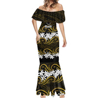 Personalised Cook Islands Manihiki Mermaid Dress Tiare Maori Polynesian Waves Tattoo LT14 - Polynesian Pride