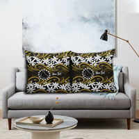 Personalised Cook Islands Manihiki Pillow Cover Tiare Maori Polynesian Waves Tattoo