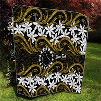 Personalised Cook Islands Manihiki Quilt Tiare Maori Polynesian Waves Tattoo