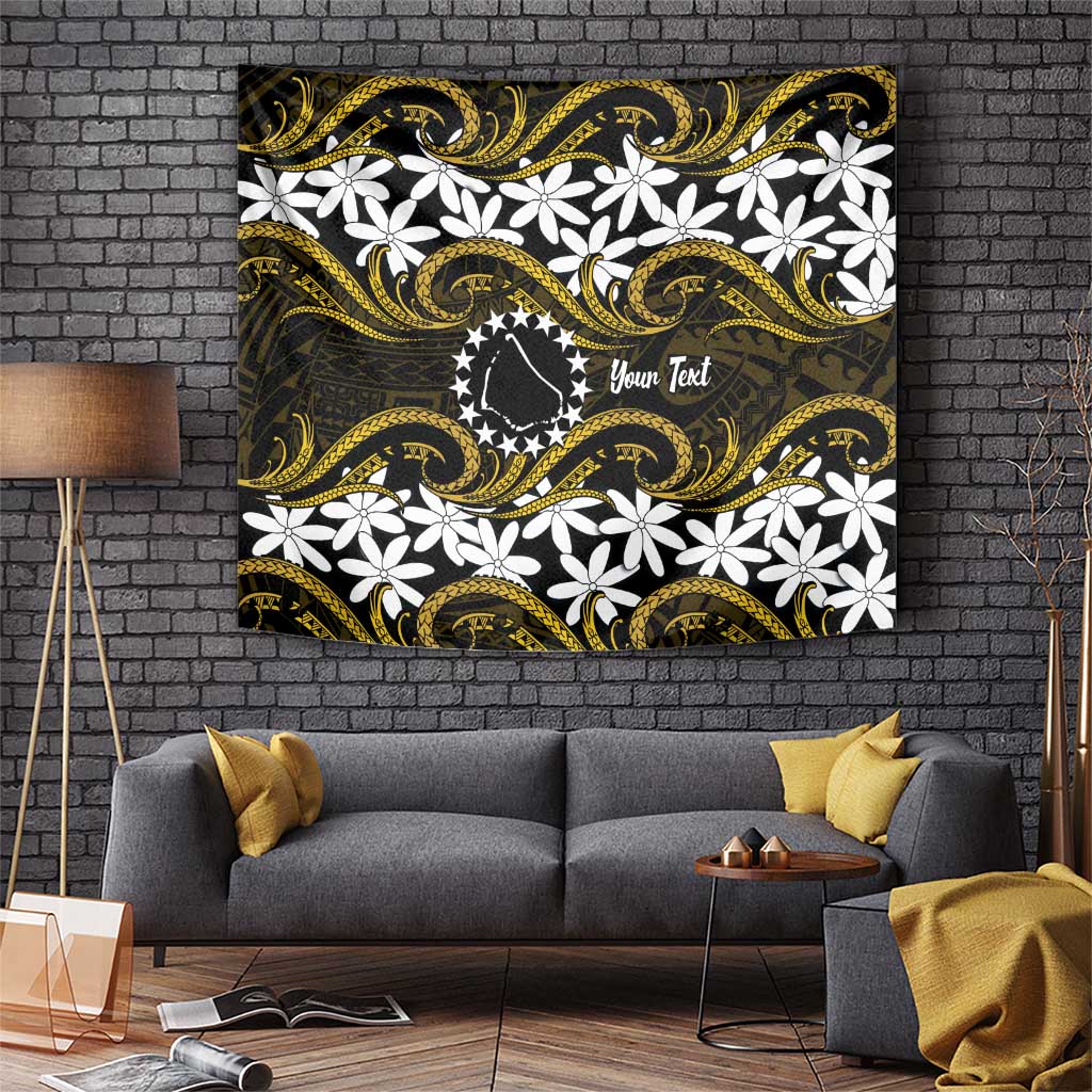 Personalised Cook Islands Manihiki Tapestry Tiare Maori Polynesian Waves Tattoo