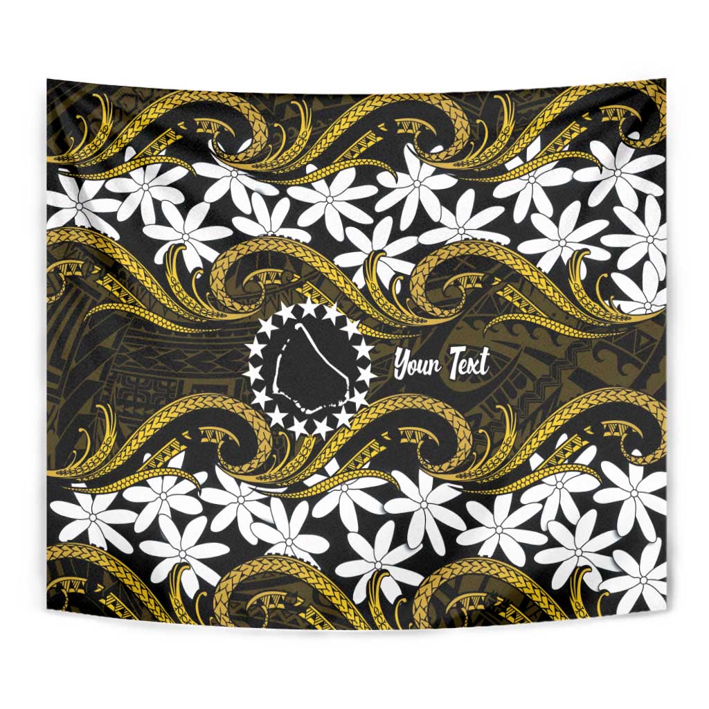 Personalised Cook Islands Manihiki Tapestry Tiare Maori Polynesian Waves Tattoo