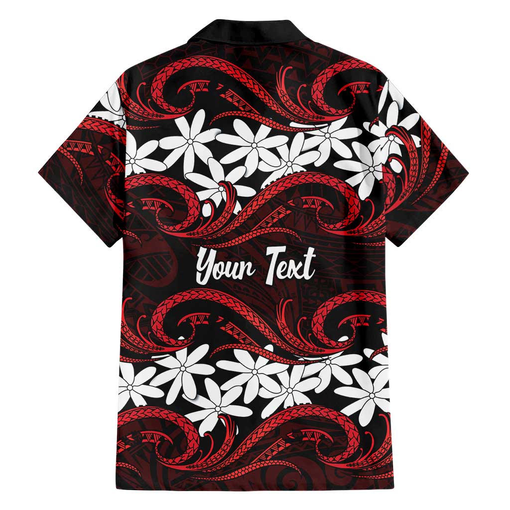 Personalised Cook Islands Atiu Enuamanu Family Matching Mermaid Dress and Hawaiian Shirt Tiare Maori Polynesian Waves Tattoo